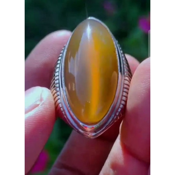 Cincin Batu Akik ANGGUR KLASIK SEMU IJO BATURAJA Asli batu alam natural bukan sintetis dyed bukan ba