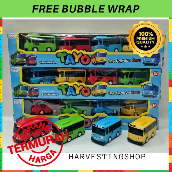 Kado Hadiah Ulang Tahun Mainan Anak Laki Laki Mobil Mobilan Bus Tayo 1 2 3 4 5 7 8 9 Tahun