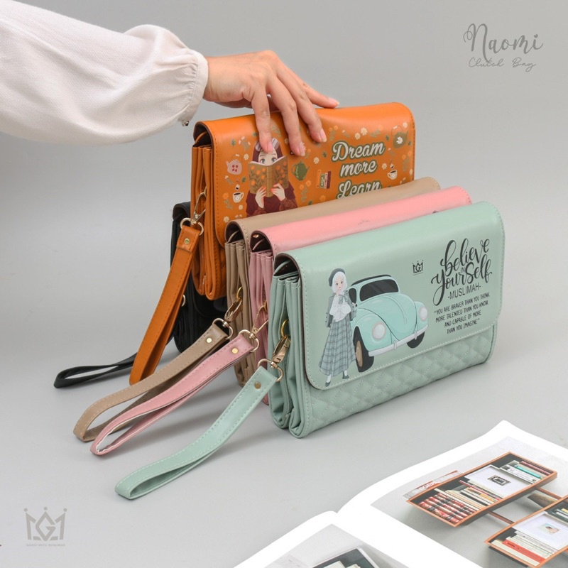 TAS DOMPET HANDBAG NAOMI CLUTCH GANCI UNYU MUSLIMAH