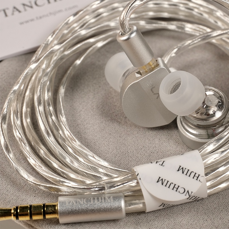 Tanchjim OLA Earphone In Ear HIFI Dinamis Anti Air Lapis Tembaga silver Tanya