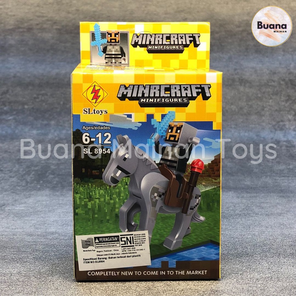 MINE CRAFT KARAKTER BRICKS SL TOYS MINECRAFT MINI FIGURES BRICK MY WORLD BUILDING MAINAN EDUKASI ANAK