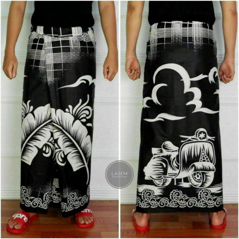 SARUNG MOTIF MOTOR VESPA/SARUNG BATIK PEKALONGAN PRIA