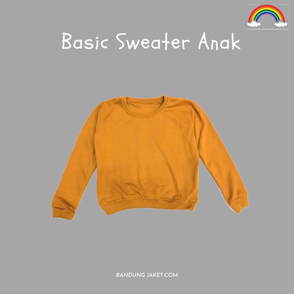 BASIC SWEATER Warna Mint || CRAWNECK POLOS II Sweatshirt Polos