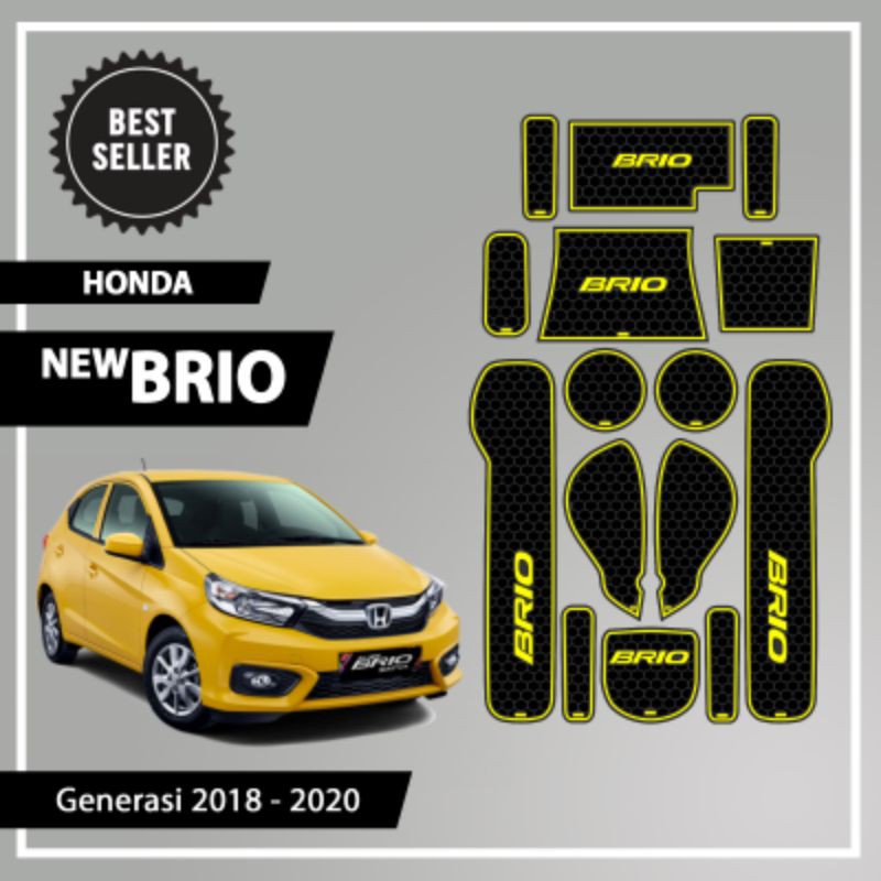 [Original] Door Grove Mat - Matras Karet Anti Slip Honda All New Brio E/CVT/RS/Urbanite 2018-2022