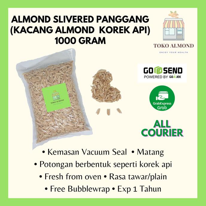 

Kacang Almond Slivered Panggang (Potongan Korek Api) 1kg