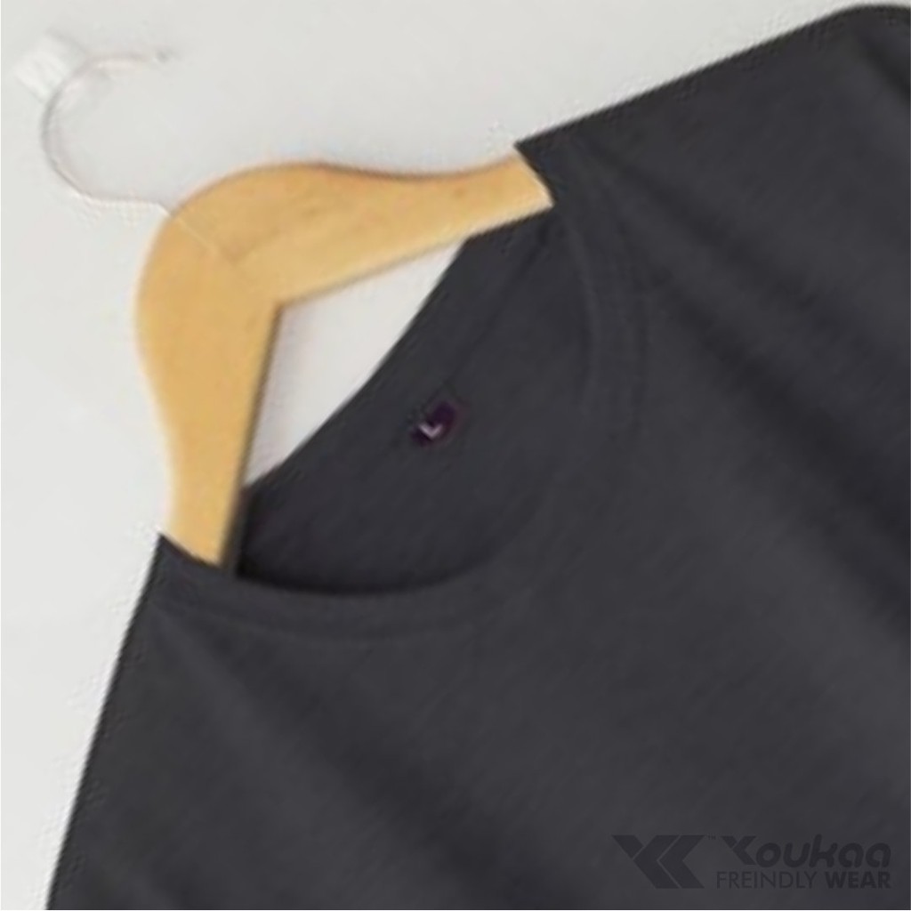 Youkaa T-Shirt Pocket Black Cotton Combed 30 s Premium