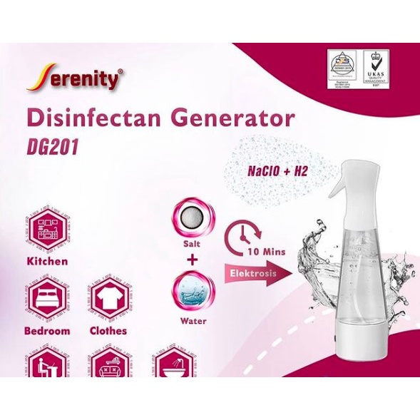 DISINFEKTAN GENERATOR . DESINFEKTAN . ALAT PEMBUAT AIR SANITIZER DI RUMAH