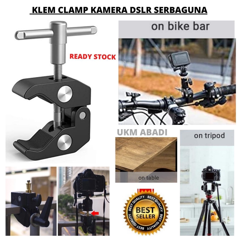 Konektor Klem Kamera Magic Super Clamp For DSLR Jaw Konektor Serbaguna 111132