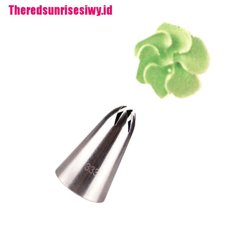 Spuit Piping Icing Krim Bahan Stainless Steel Bentuk Bunga Mawar Besar