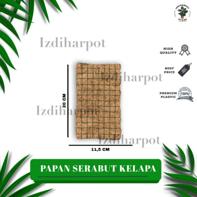 papan serabut kelapa media tanam tempel tanaman anggrek - PAPAN SERABUT KELAPA KECIL