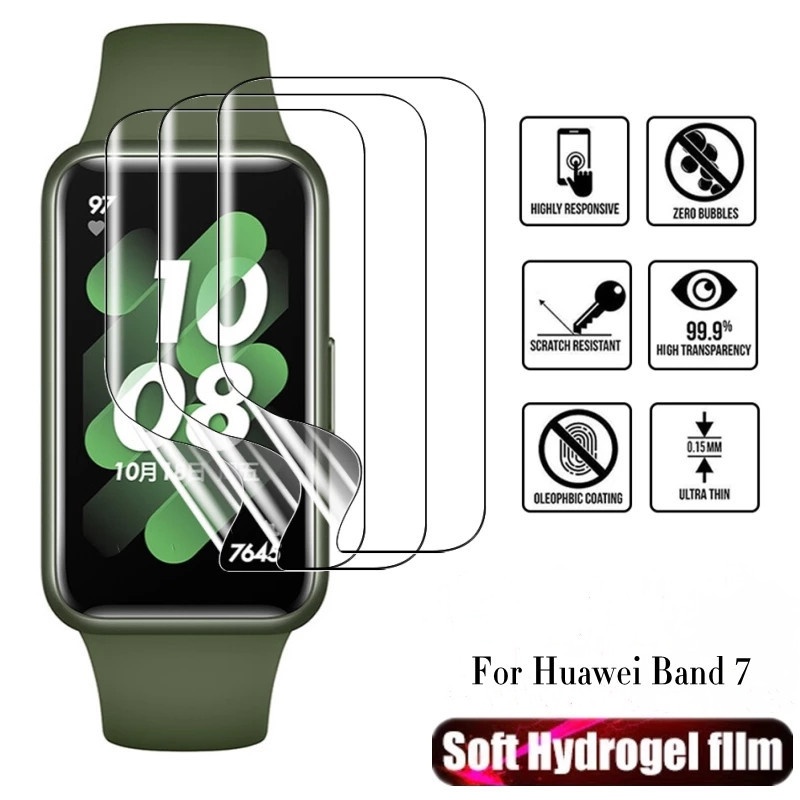 Film Hydrogel Pelindung Layar Smartwatch Huawei Band 7 Full Cover Tahan Gores Anti Sidik Jari