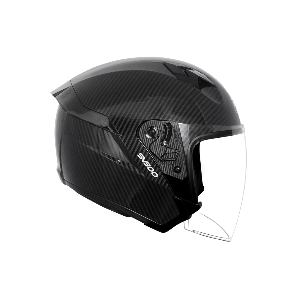 HELM RSV SV300 CARBON GLOSSY BUNDLING VISOR DARKSMOKE / IRIDIUM SILVER