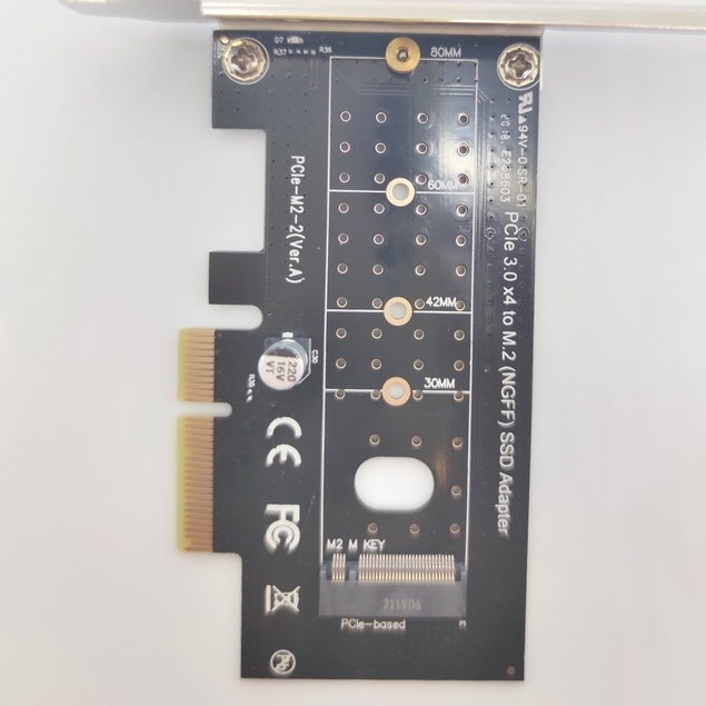 SKU-1273 PCI EXPRESS X4 M.2 NVME SSD NGFF KEY M2 PCIE 3.0 ADAPTER