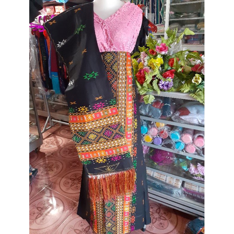Setelan Katun cap Danau Toba motif sadum