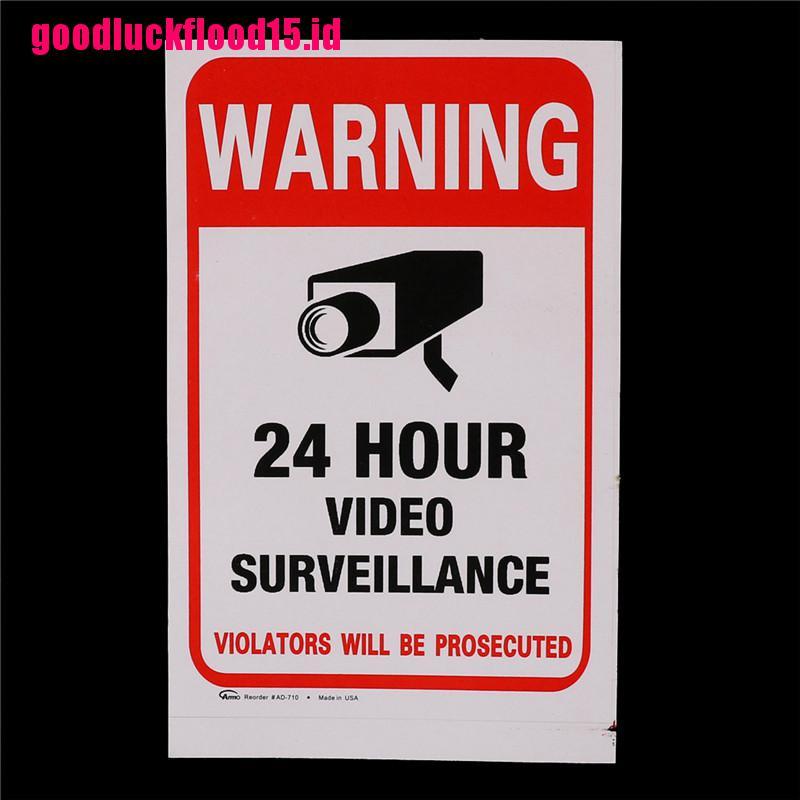 {LUCKID}5pcs 24H CCTV Video Camera System Security Warning Sign Sticker