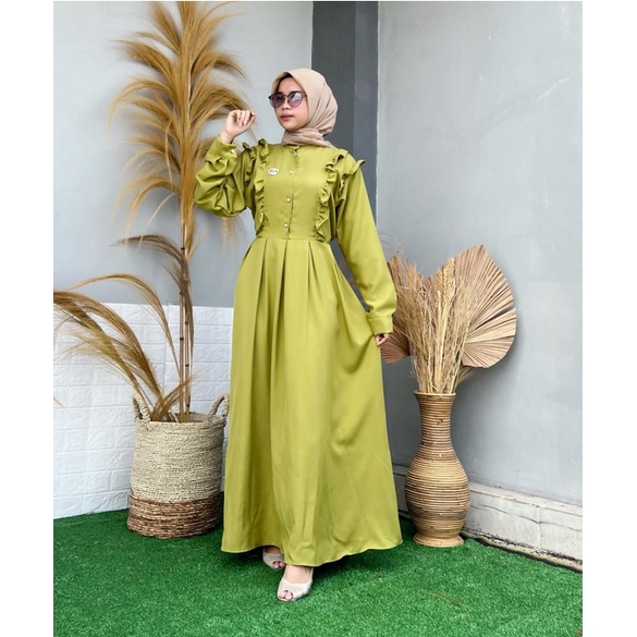 BISA COD - MAUVEE RELINE GAMIS TERBARU MAXY MAUVEE SHAKILA READY 2UKURAN SIZE L-XL / GAMIS MAUVEE FREE BROSS / GAMIS POLOS YANG SUPER MEWAH