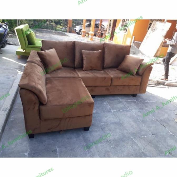 

Sofa L Putus Minimalis 210X170Cm + Meja / Nerima Tukar Tambah Sofa Santuyystore99