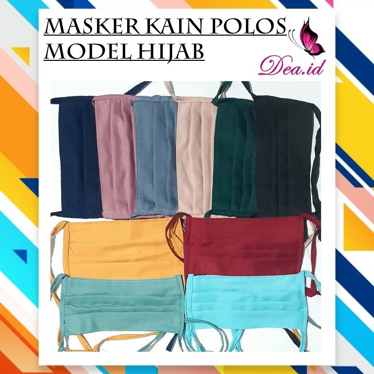 MASKER KAIN WAJAH - PELINDUNG WAJAH KAIN POLOS BAHAN OXFORD (1 kg = 100 pc)