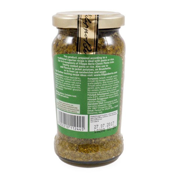 

Ready- Filippo Berio Classic Pesto 190Gr - Pasta Sauce Italian Basil