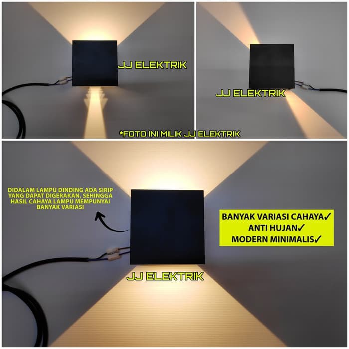  Lampu  Dinding Taman  LED 2x3W Waterproof Wall  Lamp  Light  