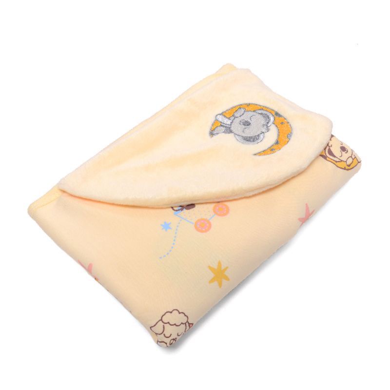 BABYBEE Fluffy Hooded Blanket XL - Selimut Bayi