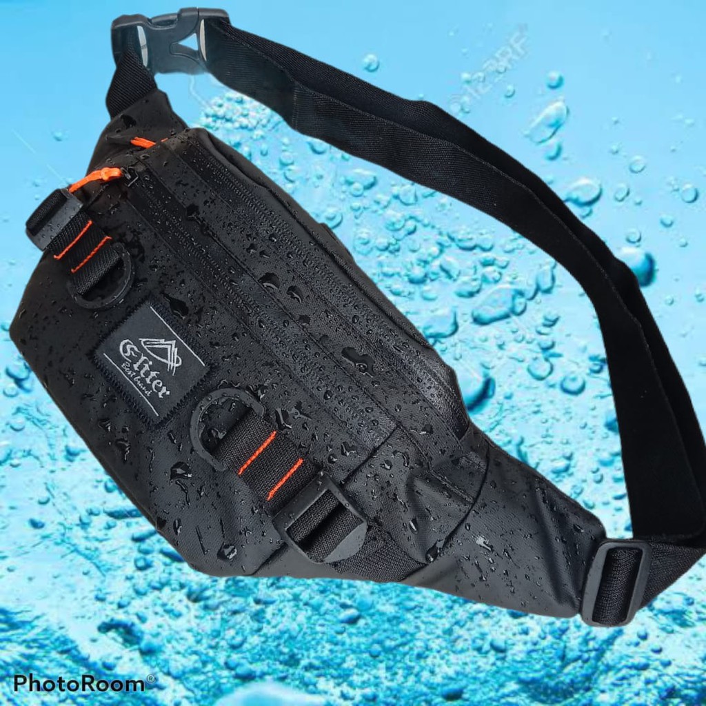 waistbag eliter pria waterproof tas selempang anti air