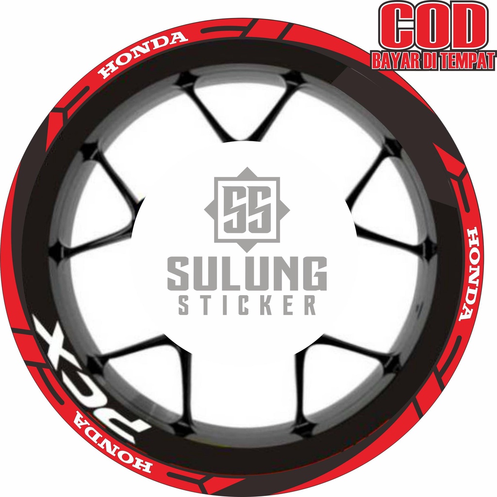 Stiker Velg Motor Honda All PCX Cutting Sticker List Pelek Terlaris