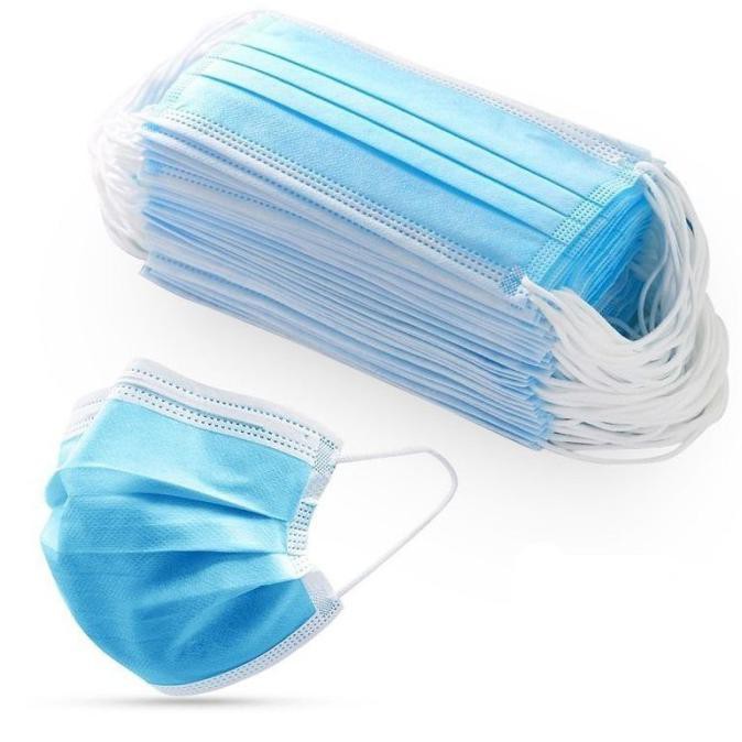 Masker 3Ply Medis Bedah 3 Ply Earloop Surgical / Disposable Mask 3 Ply - BIRU(NON-BOX)