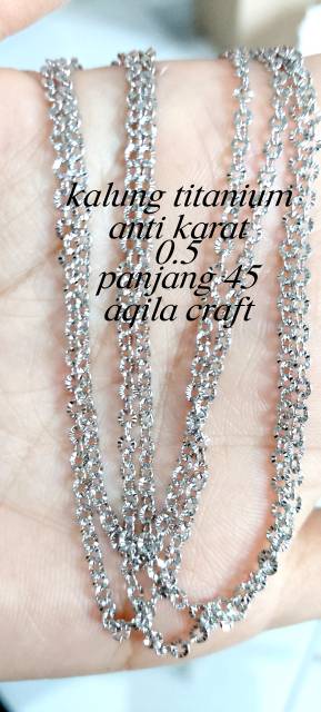 KALUNG TITANIUM SINARAN KALUNG ANTI KARAT ukuran 0.5 , 0.6, 0.8