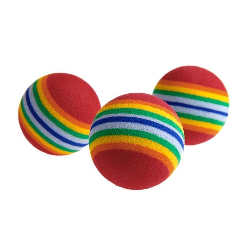 Rainbow Ball mainan bola kucing kitten anjing dog toys cat pet toys