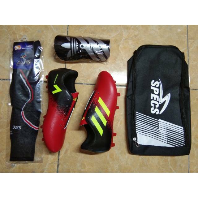 PAKET KOMPLIT sepatu bola anak adidas,sepatu bola anak paket komplit lengkap ukuran 28 - 37