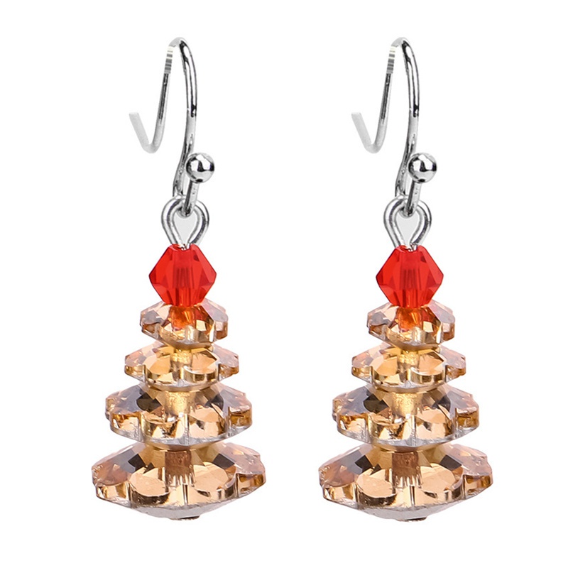 Fancyqube Anting Kristal Kuarsa Bentuk Pohon Warna-Warni Untuk Wanita