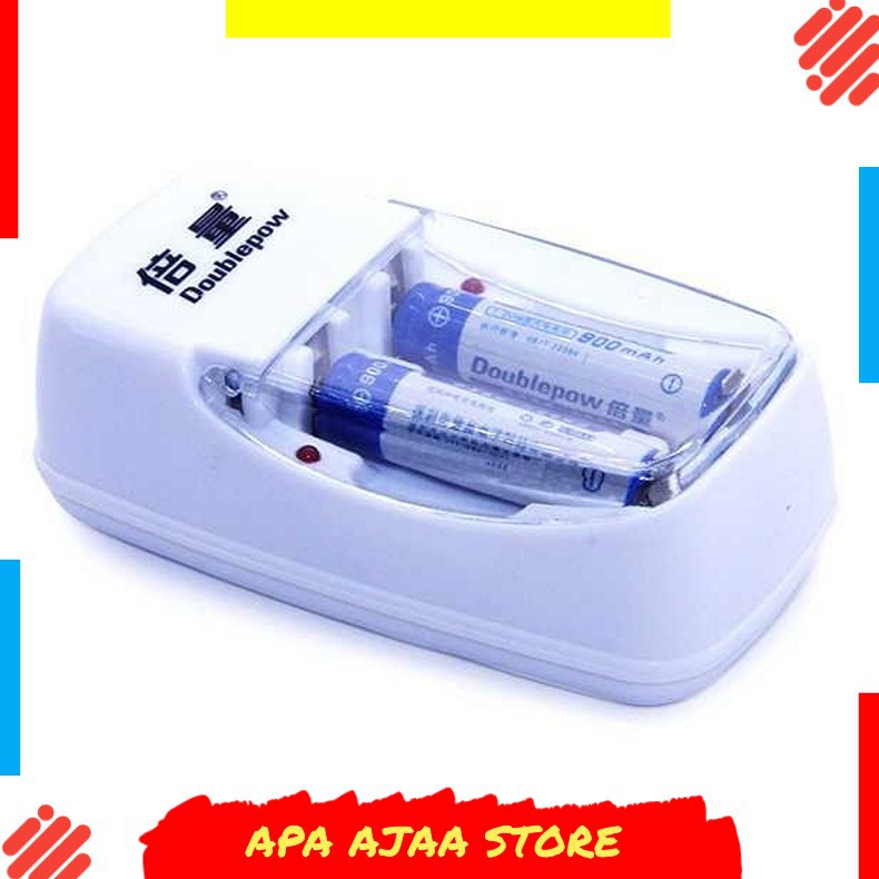 Best Seller ! DOUBLEPOW Charger Baterai 2 slot AA/AAA with 2PCS AAA 900mAh - DP-B01