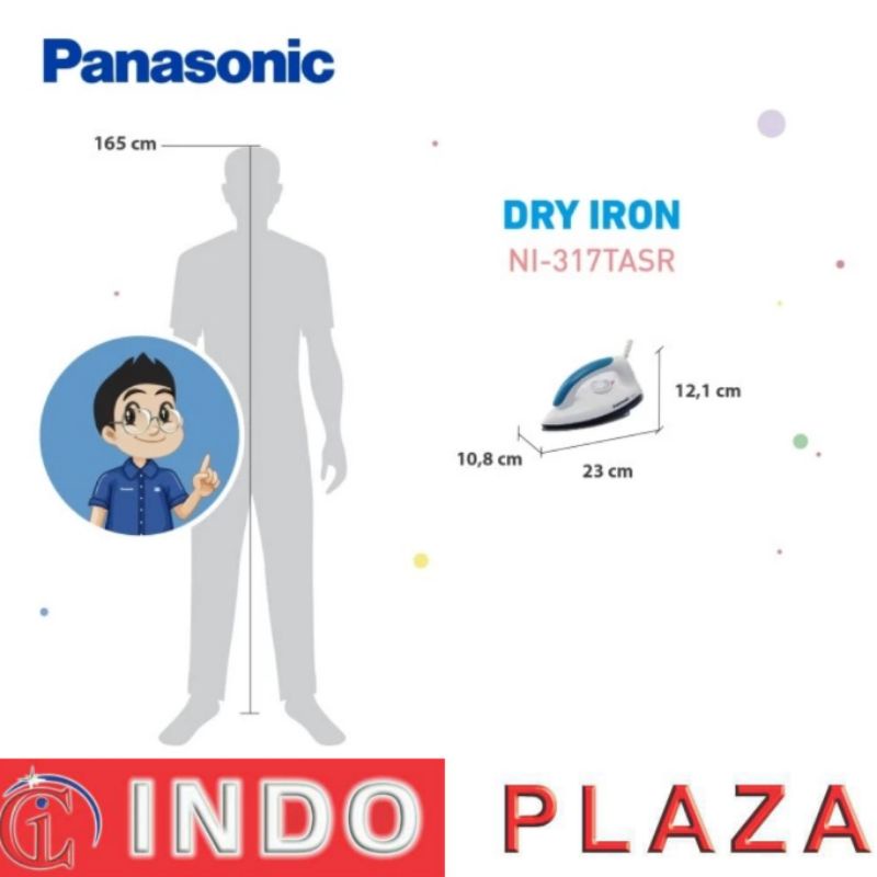 SETRIKA PANASONIC / DRY IRON NI-317T 300 Watt