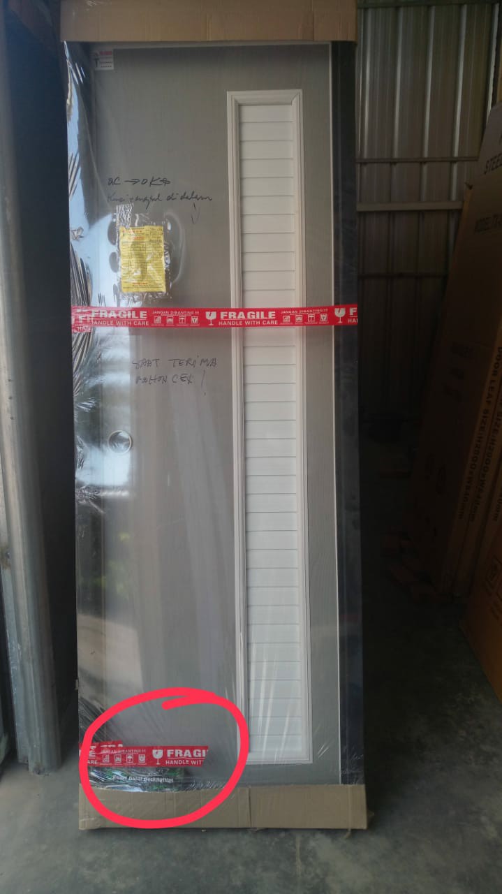 Pintu Kamar Mandi Pvc Aluminium Minimalis Handle Kunci Bulat Stainless Putih