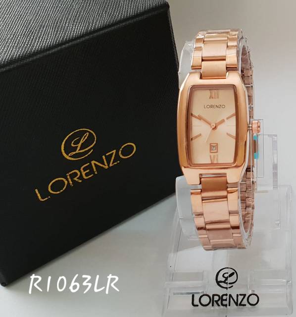 Jam Tangan Wanita Lorenzo Original Rantai Tanggal Aktif