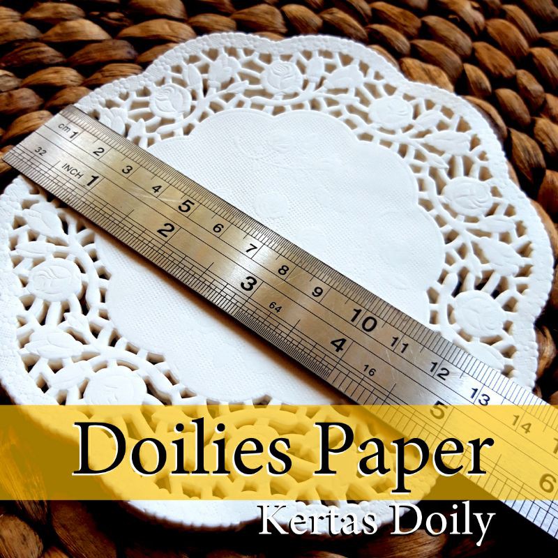 Doily Paper Kertas Doilies 5.5&quot; diameter ( 14cm ) isi 100 lembar / Kertas Alas Renda / DragonPack