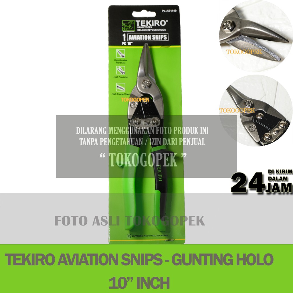 TEKIRO AVIATION SNIPS 10&quot; INCH - GUNTING BAJA RINGAN HOLO SENG