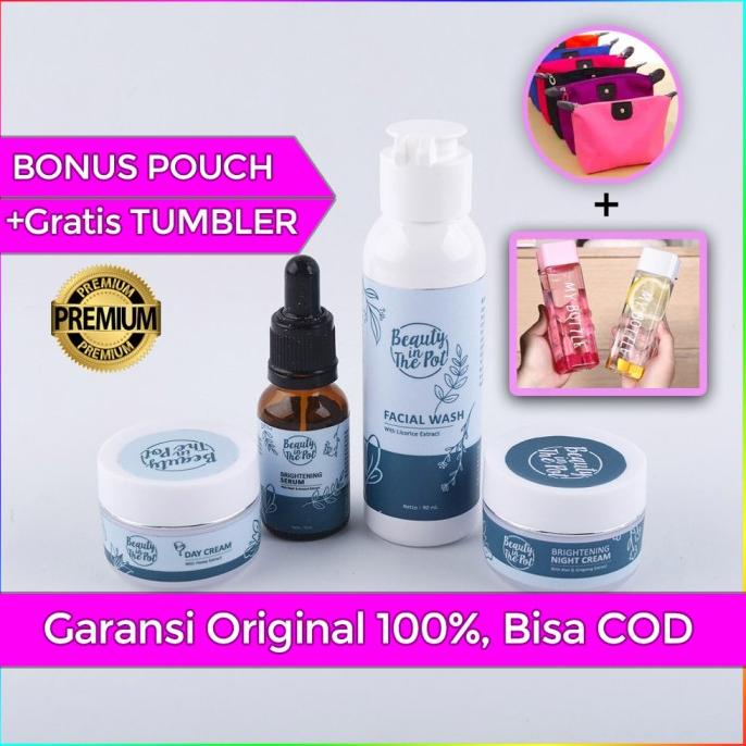 [1 Paket ] Beauty In The Pot - Skincare Whiteglow Series BPOM