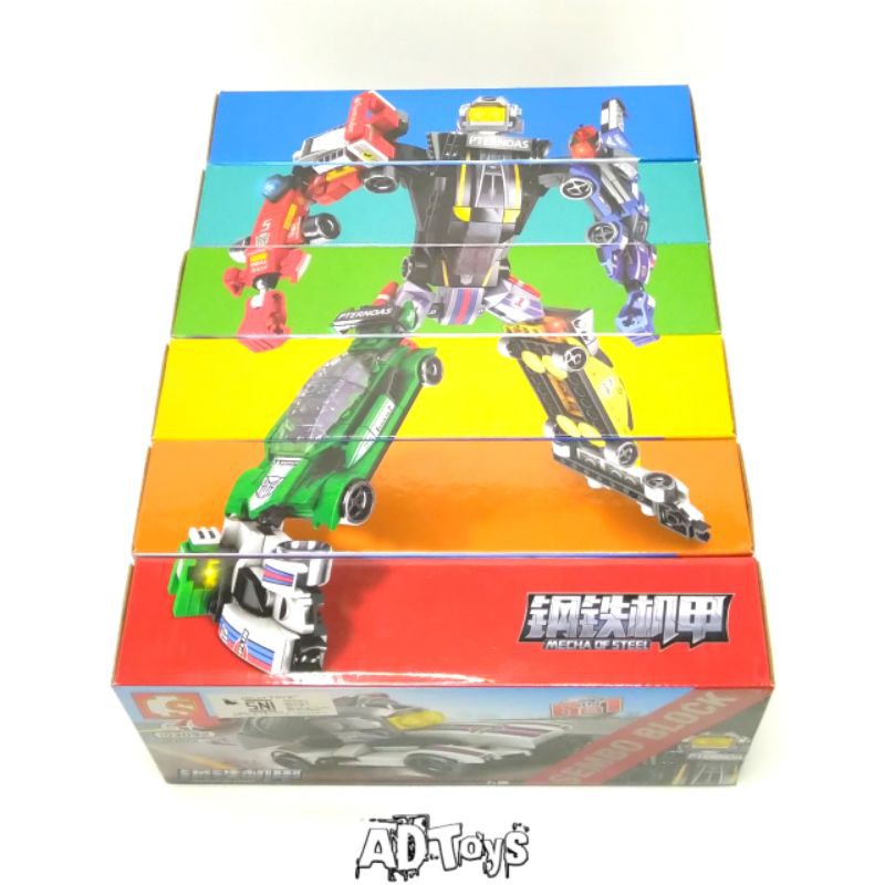 Mainan Bricks Sembo Block Robot Gabungan 6in1 Set