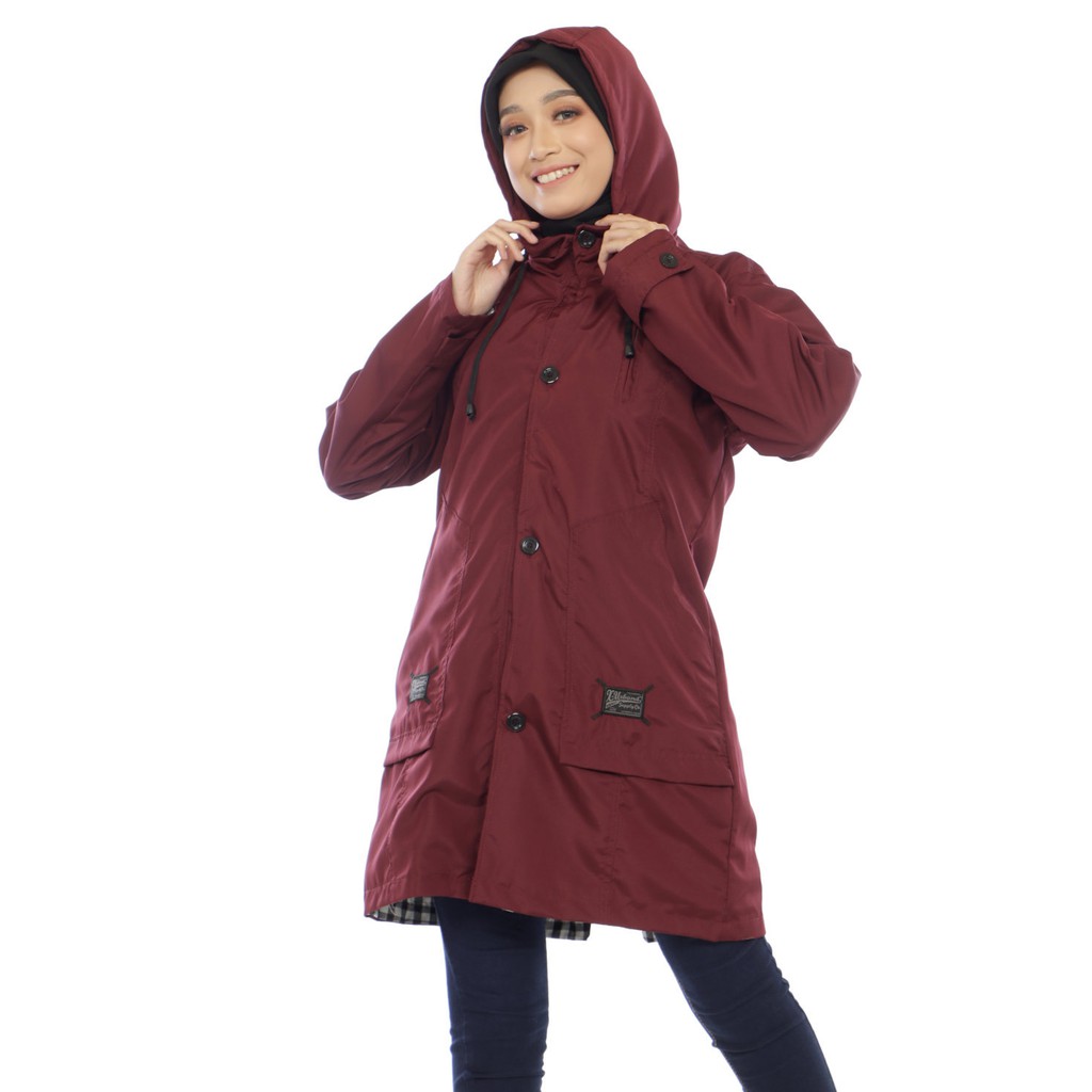 Dhozen Jaket Parka Wanita Louwi Muslimah Hijaber hoodie Syari 106