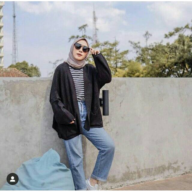 SHAKER CARDIGAN KNIT | DEANDRA OVERSIZE CARDIGAN RAJUT | KARDIGAN RAJUT MURAH | OUTER RAJUT MURAH