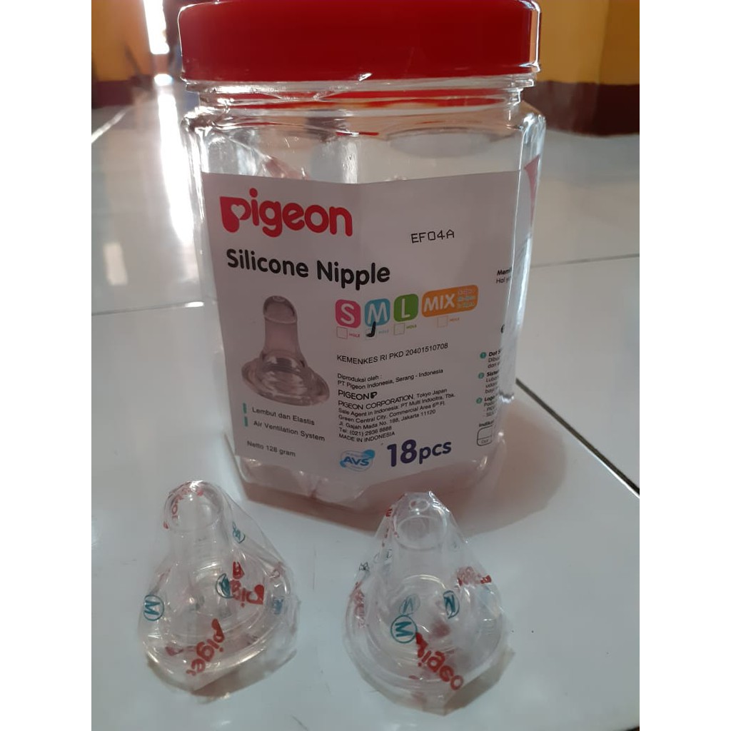 ORI ASLI DOT PIGEON NIPPLE ECER SILICONE M / dot silicone pigeon slim neck regular