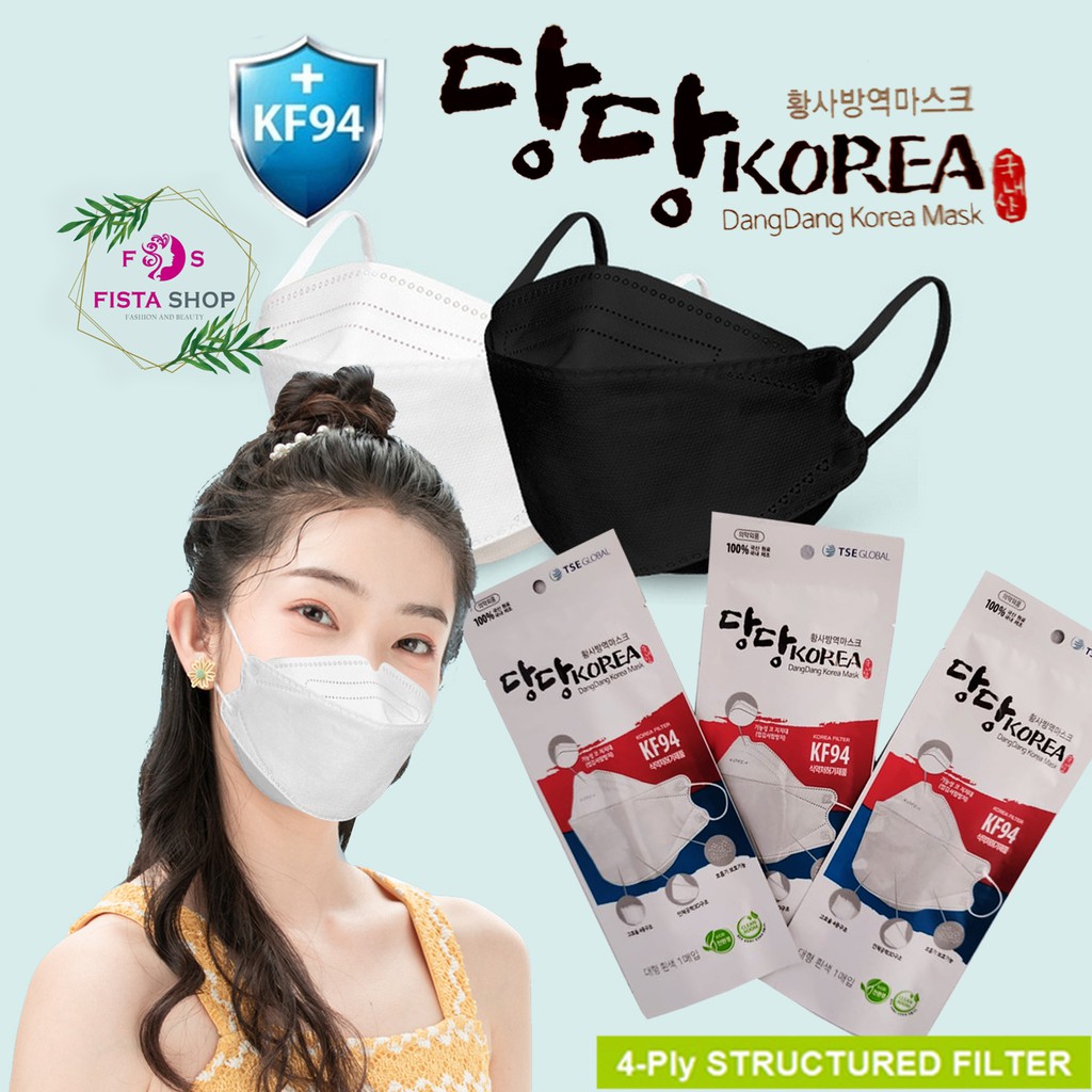 PURUM MASK KF94 Masker ORI DANGDANG Korea 4Ply BUY 8+GET 2  evo sensi duckbill FISTA SHOP