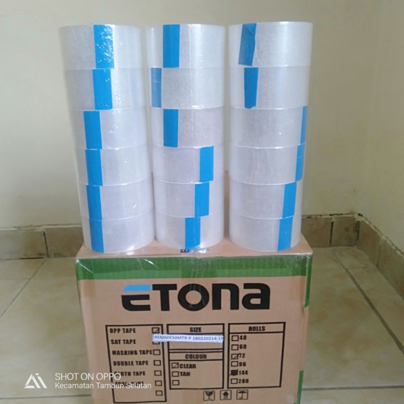 

Lakban Bening 45 mm 72 Yard (Murah Grosir) 45mm x 72Yard