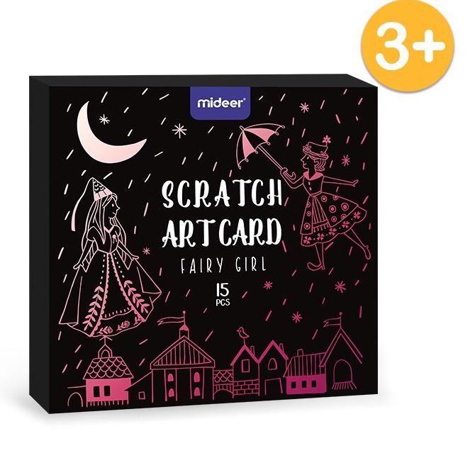 

Promo - TweedyToys Mideer Scratch Art Card Hitam 15 Pcs ☑