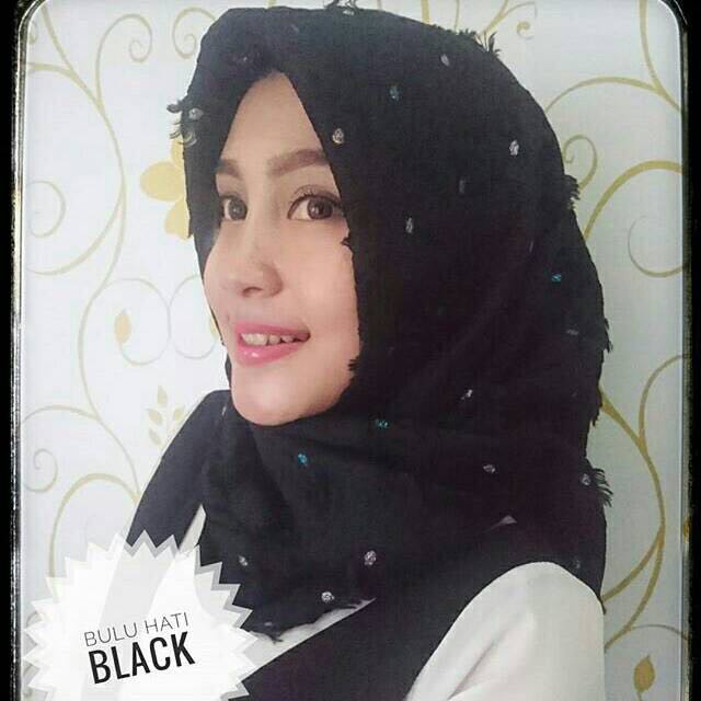 JILBAB SEGIEMPAT IMPORT / BAWAL BULU HATI LINEN UKURAN 110*110