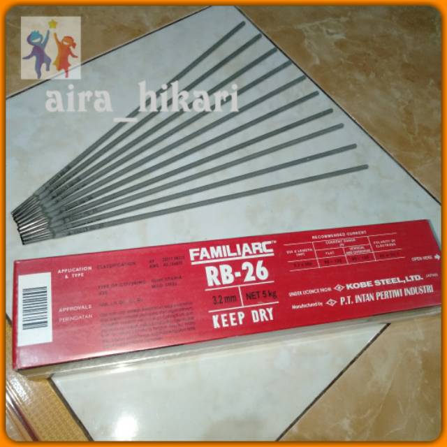 Kawat las RB 3,2 mm.   Eceran