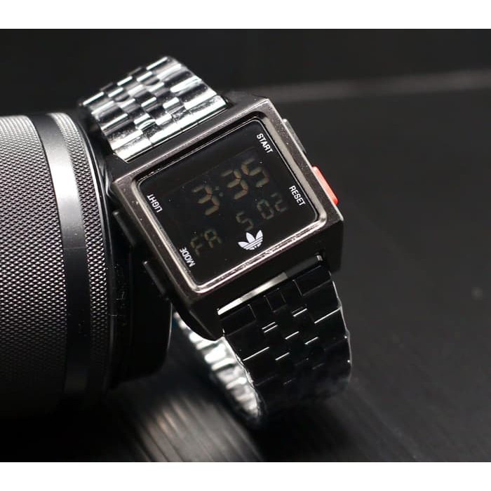 Jam Tangan Pria / Wanita Murah Adidas Digital Rantai Black