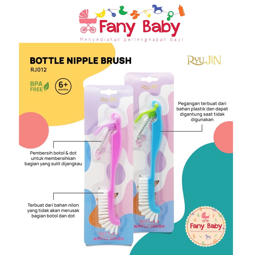 RYU JIN BOTTLE &amp; NIPPLE BRUSH RJ-012